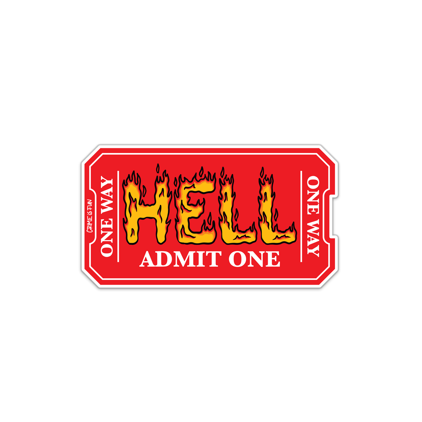 One Way Die Cut Sticker